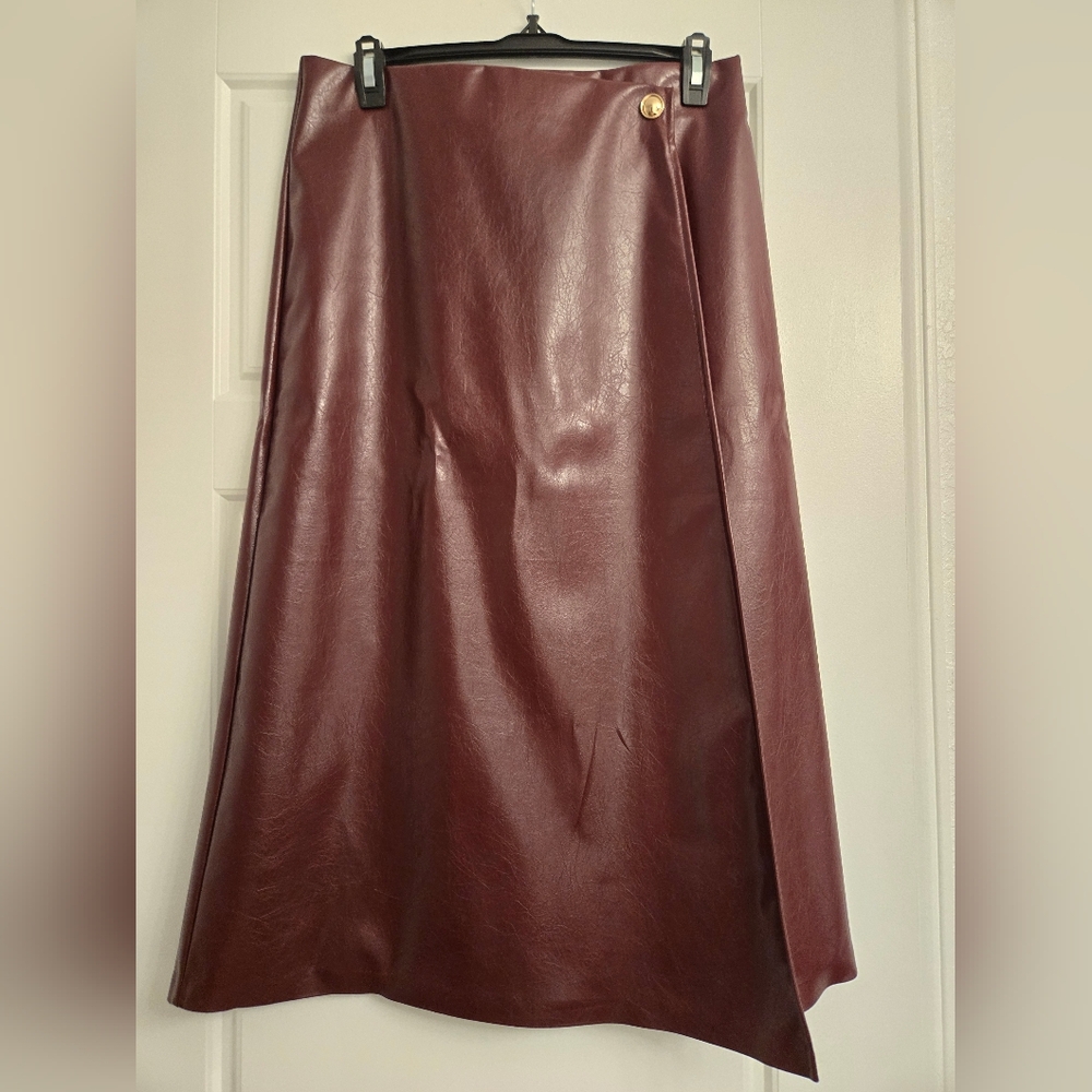 H&M Coated Wrap Skirt